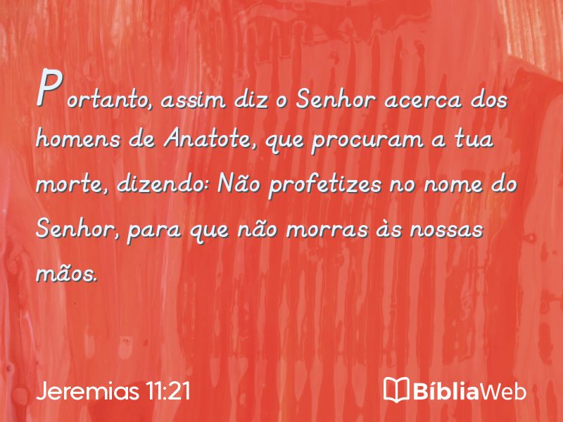 Jeremias 11:21 em imagem para compartilhar