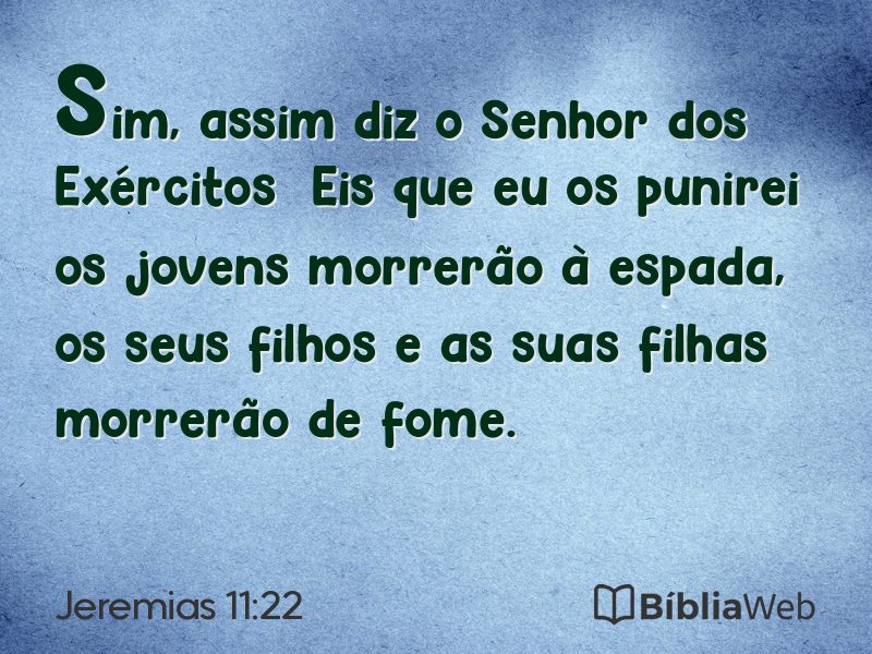 Jeremias 11:22 em imagem para compartilhar
