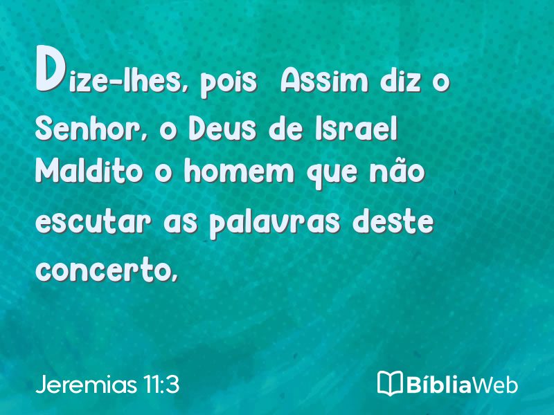 Jeremias 11:3 em imagem para compartilhar