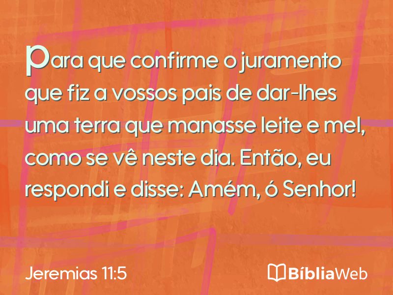 Jeremias 11:5 em imagem para compartilhar
