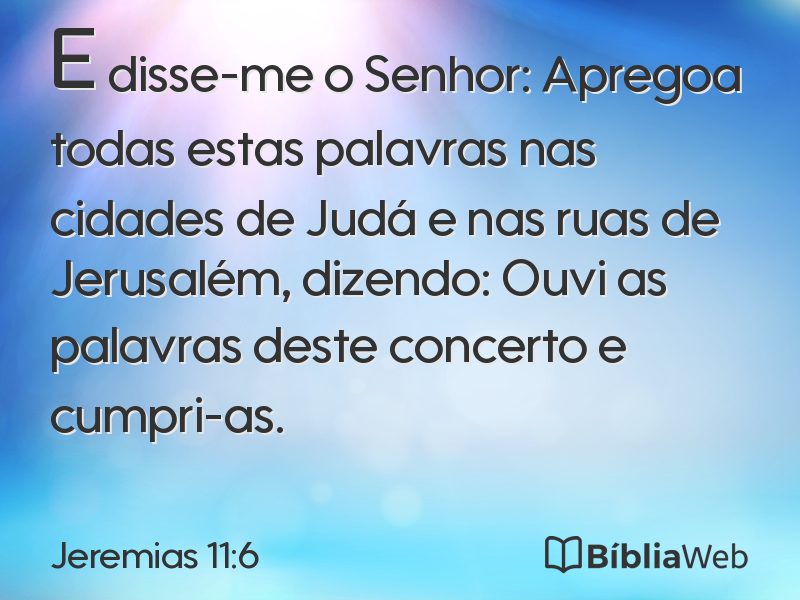 Jeremias 11:6 em imagem para compartilhar