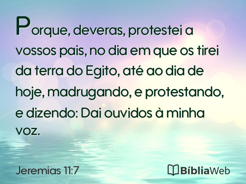 Jeremias 11:7 em imagem para compartilhar