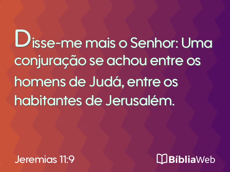 Jeremias 11:9 em imagem para compartilhar