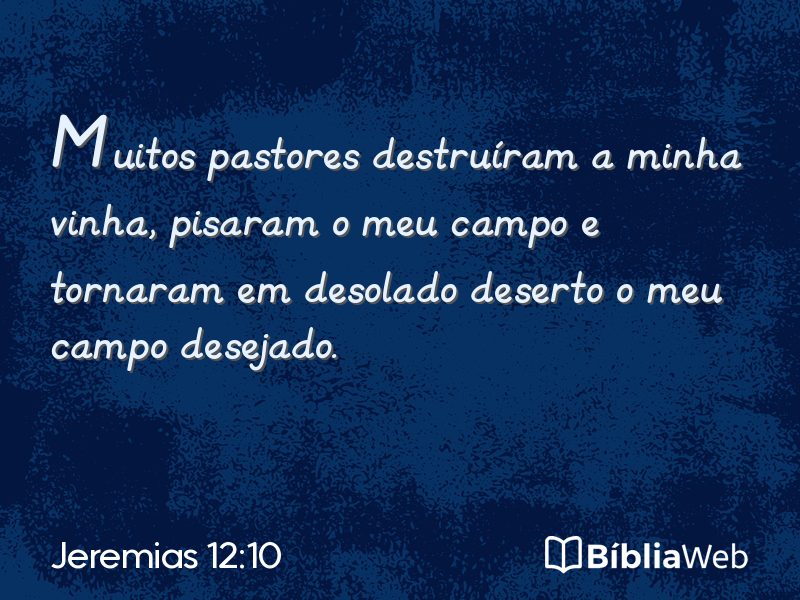 Jeremias 12:10 em imagem para compartilhar