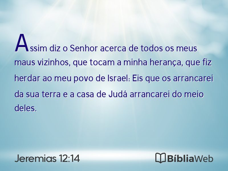 Jeremias 12:14 em imagem para compartilhar