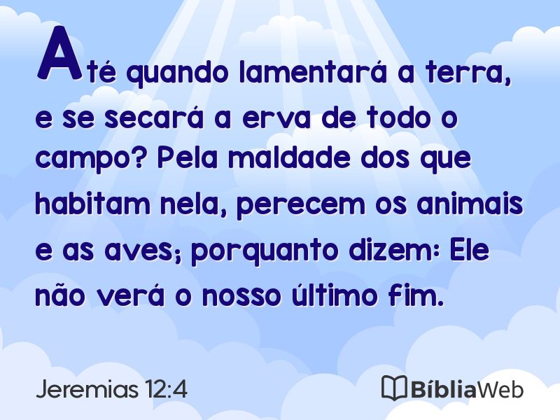 Jeremias 12:4 em imagem para compartilhar