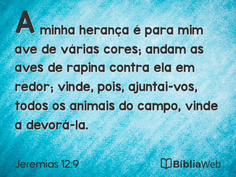 Jeremias 12:9 em imagem para compartilhar