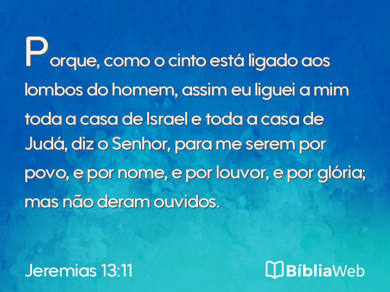 Jeremias 13:11 em imagem para compartilhar