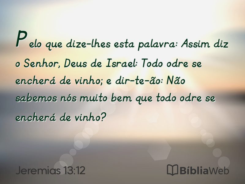Jeremias 13:12 em imagem para compartilhar