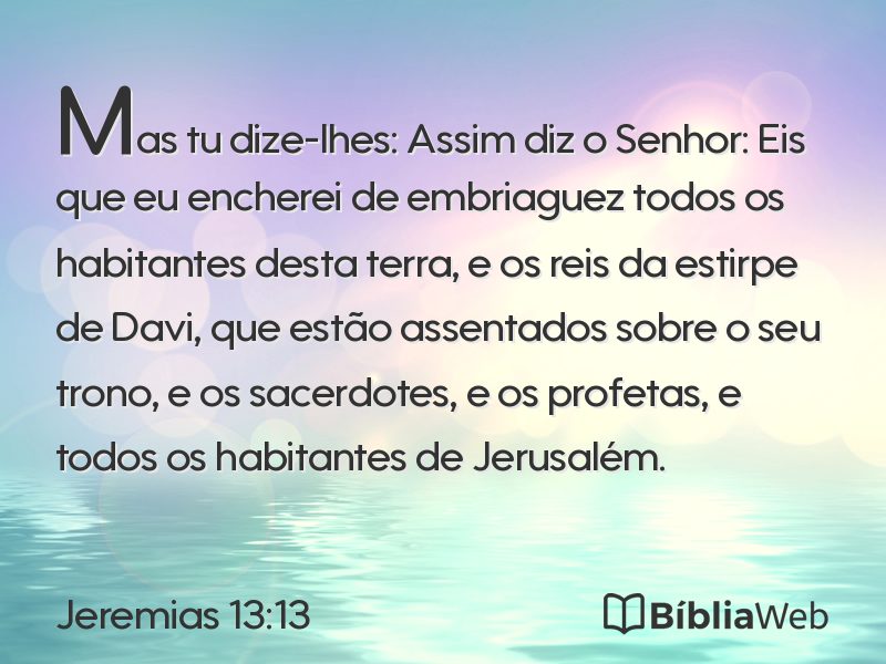 Jeremias 13:13 em imagem para compartilhar