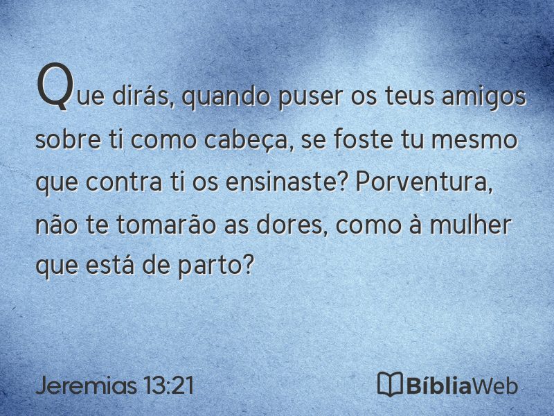 Jeremias 13:21 em imagem para compartilhar