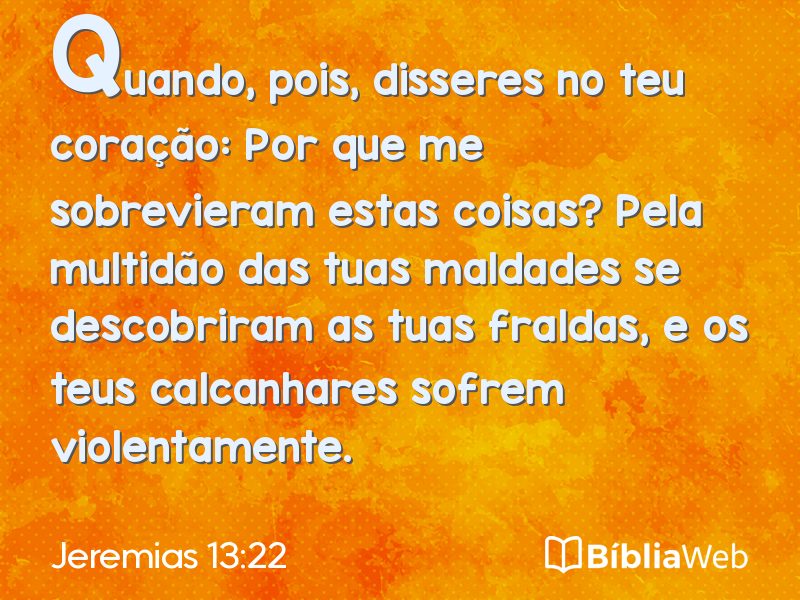 Jeremias 13:22 em imagem para compartilhar