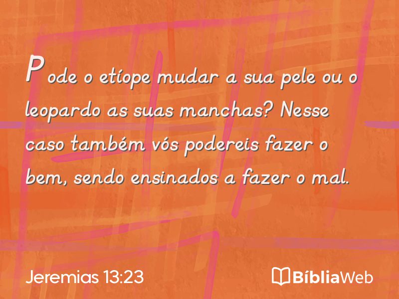 Jeremias 13:23 em imagem para compartilhar