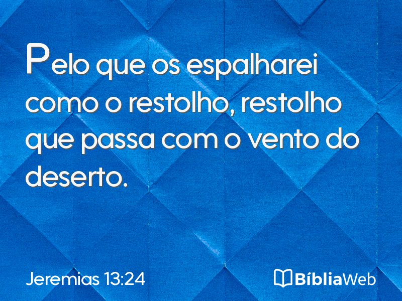 Jeremias 13:24 em imagem para compartilhar