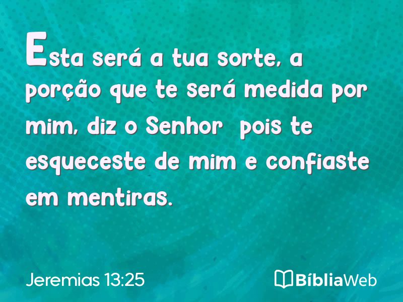 Jeremias 13:25 em imagem para compartilhar