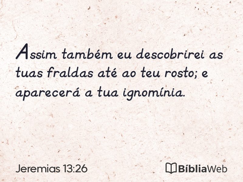 Jeremias 13:26 em imagem para compartilhar