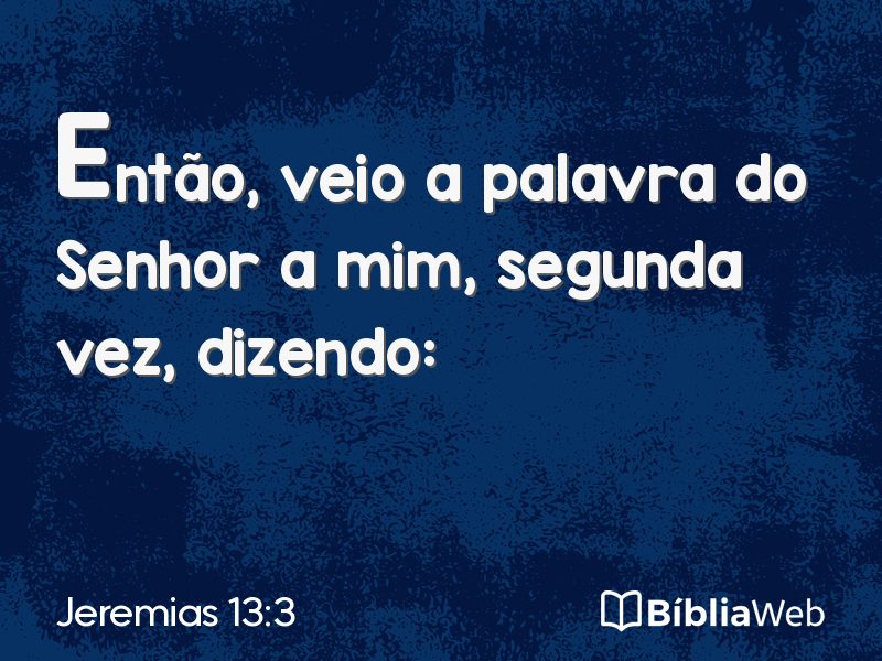 Jeremias 13:3 em imagem para compartilhar