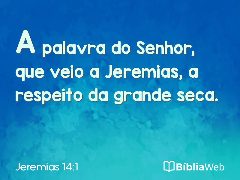 Jeremias 14:1 em imagem para compartilhar