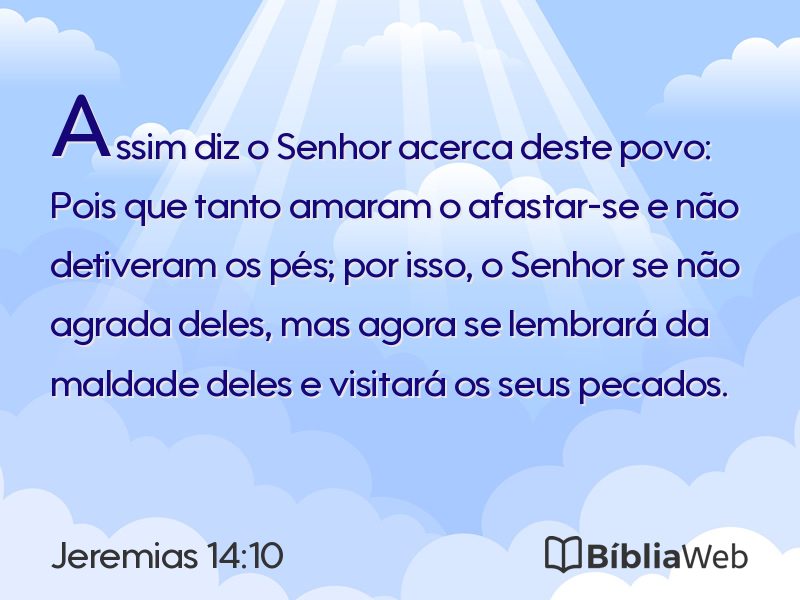 Jeremias 14:10 em imagem para compartilhar