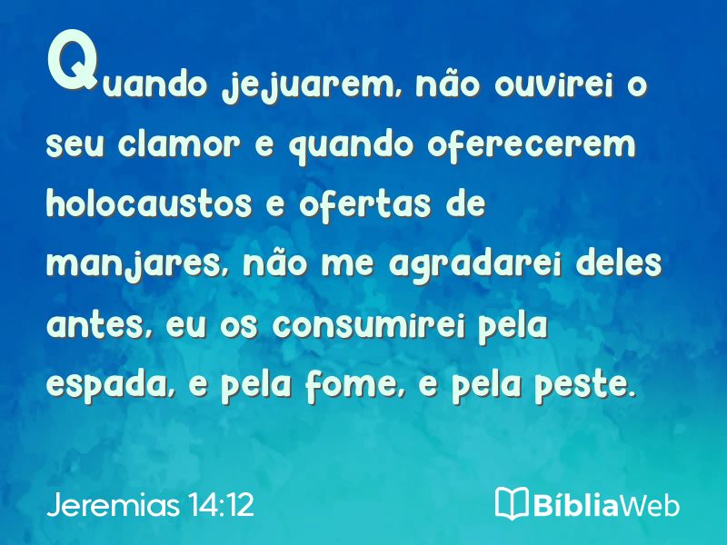 Jeremias 14:12 em imagem para compartilhar