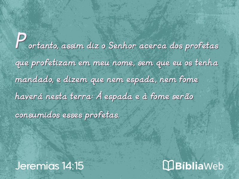 Jeremias 14:15 em imagem para compartilhar
