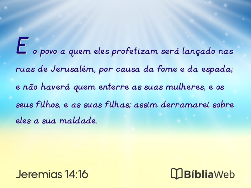 Jeremias 14:16 em imagem para compartilhar