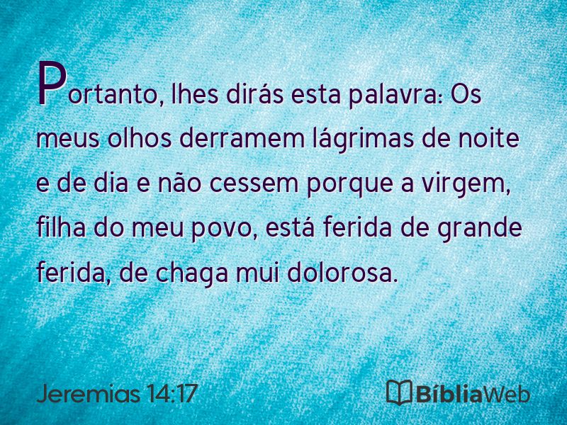 Jeremias 14:17 em imagem para compartilhar
