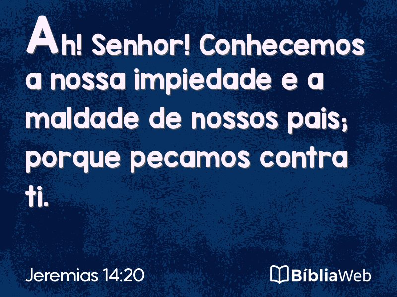 Jeremias 14:20 em imagem para compartilhar