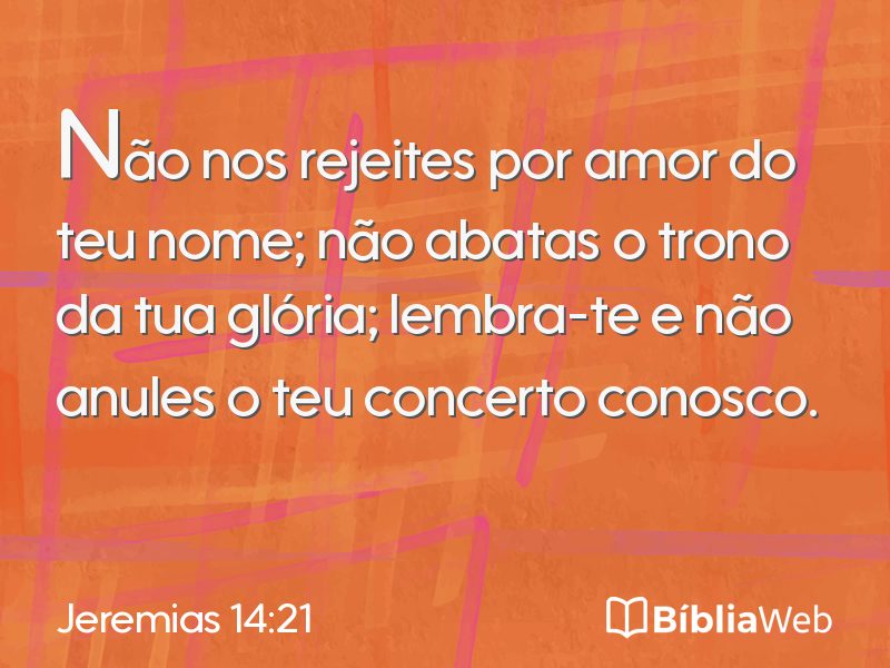 Jeremias 14:21 em imagem para compartilhar
