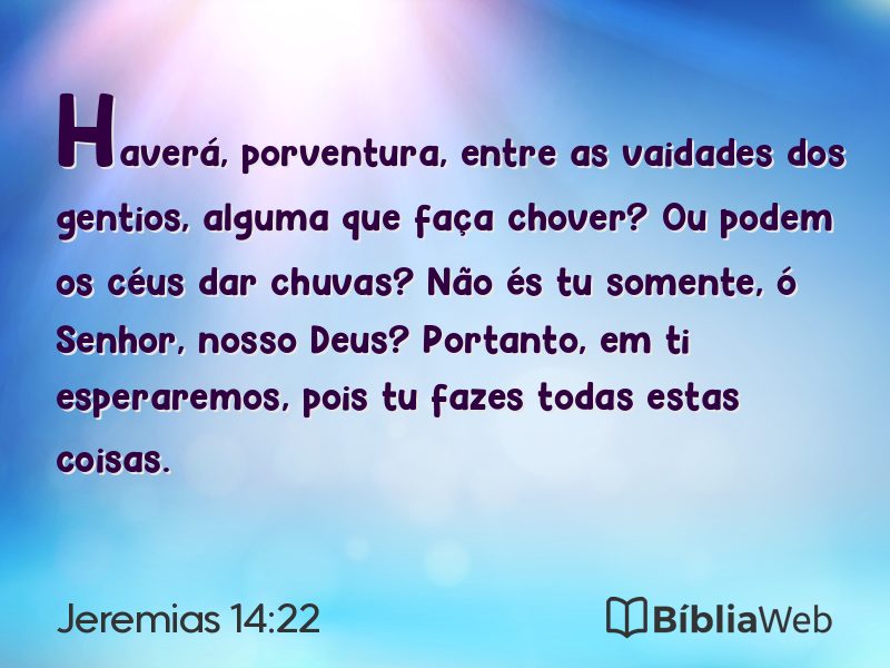 Jeremias 14:22 em imagem para compartilhar