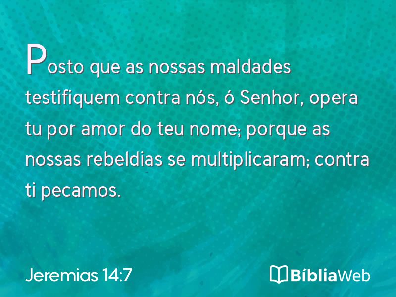Jeremias 14:7 em imagem para compartilhar