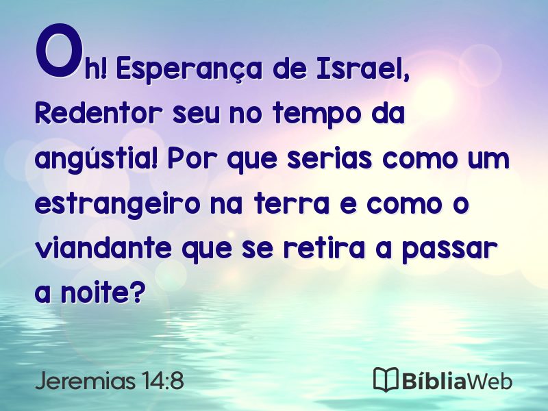 Jeremias 14:8 em imagem para compartilhar