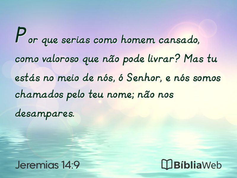 Jeremias 14:9 em imagem para compartilhar