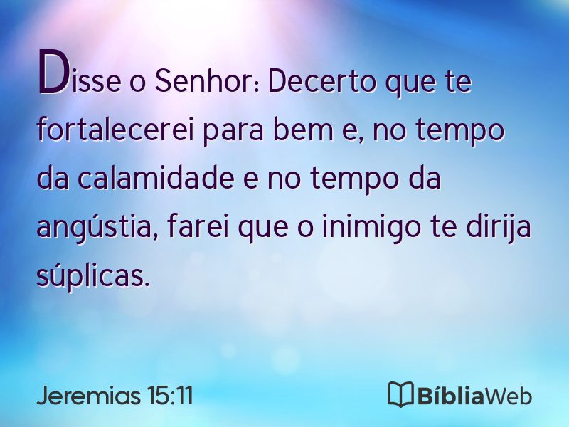 Jeremias 15:11 em imagem para compartilhar