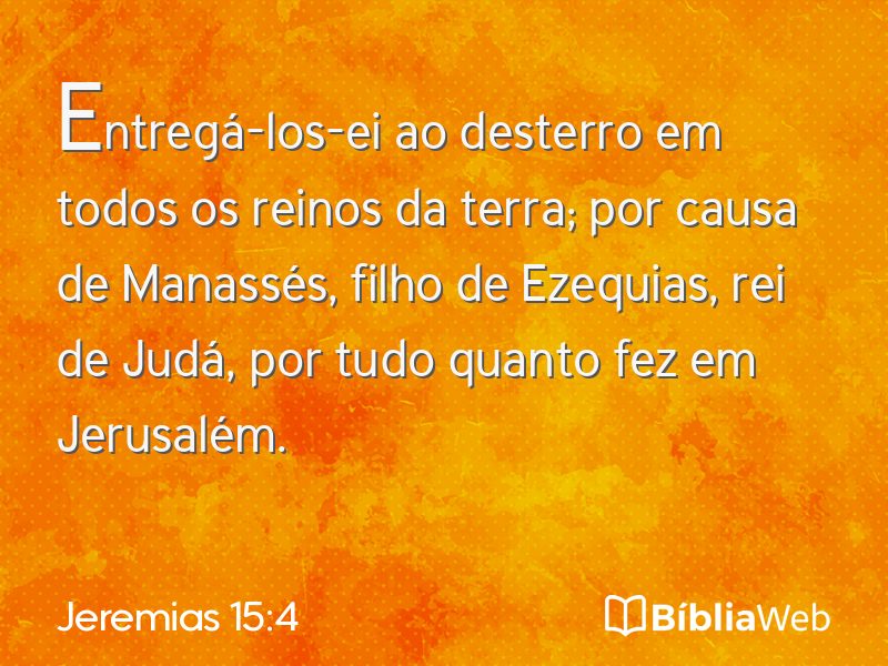 Jeremias 15:4 em imagem para compartilhar