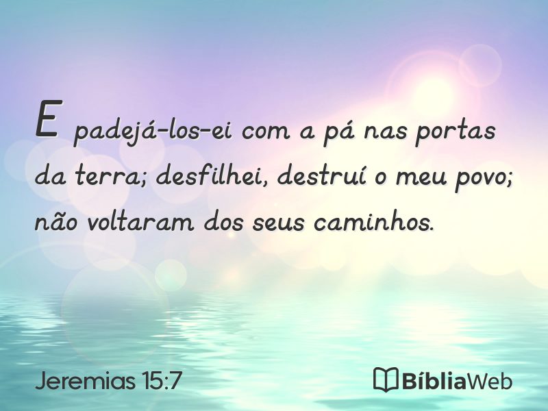 Jeremias 15:7 em imagem para compartilhar