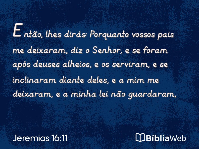 Jeremias 16:11 em imagem para compartilhar