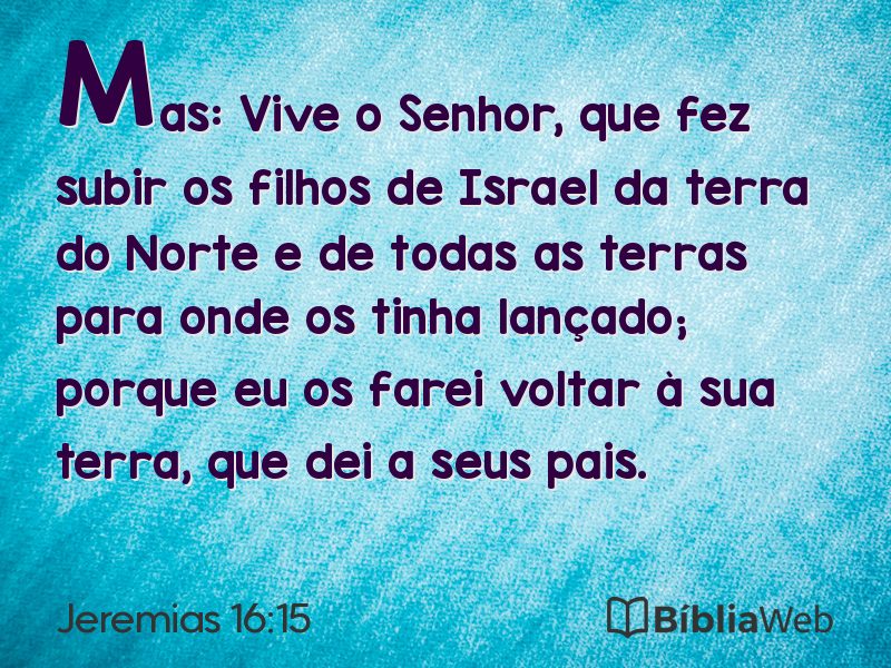 Jeremias 16:15 em imagem para compartilhar