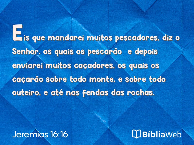 Jeremias 16:16 em imagem para compartilhar