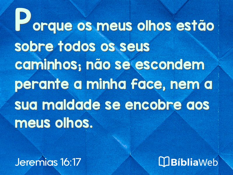 Jeremias 16:17 em imagem para compartilhar