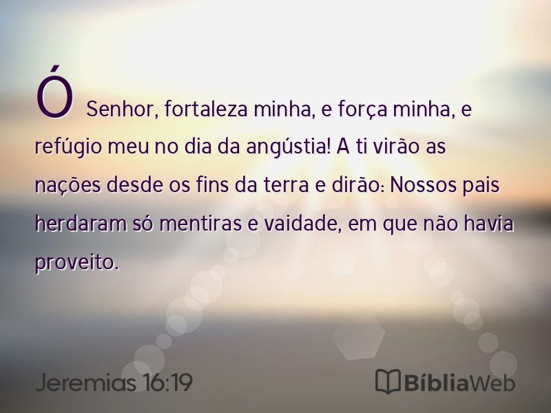 Jeremias 16:19 em imagem para compartilhar