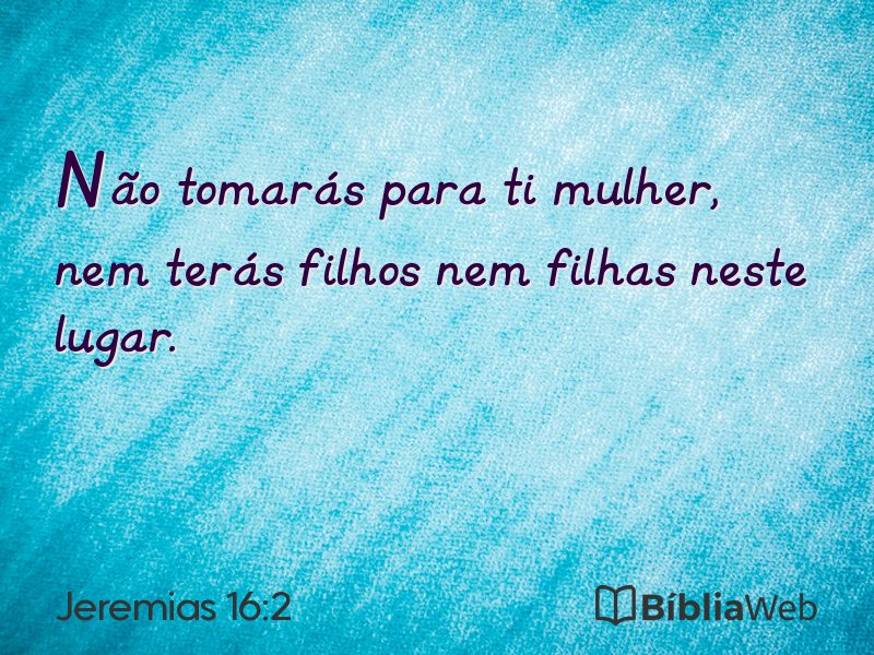 Jeremias 16:2 em imagem para compartilhar