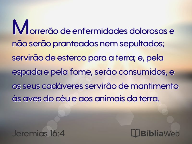 Jeremias 16:4 em imagem para compartilhar