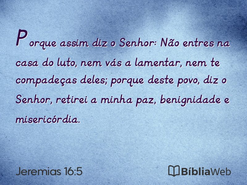 Jeremias 16:5 em imagem para compartilhar