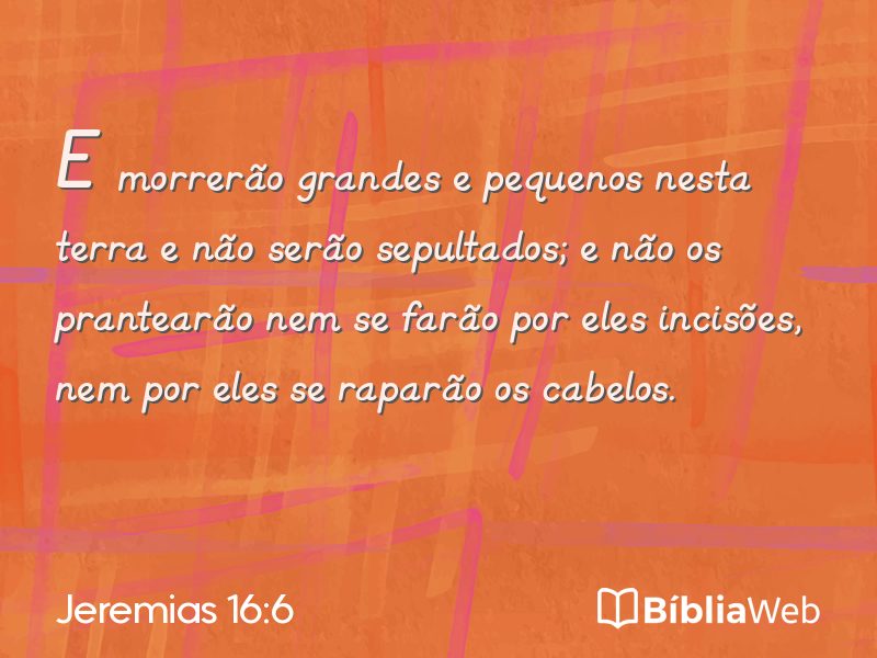 Jeremias 16:6 em imagem para compartilhar