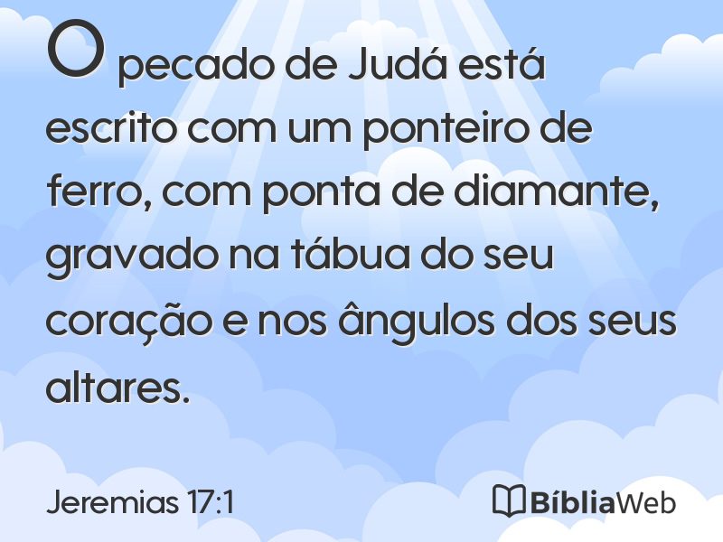 Jeremias 17:1 em imagem para compartilhar
