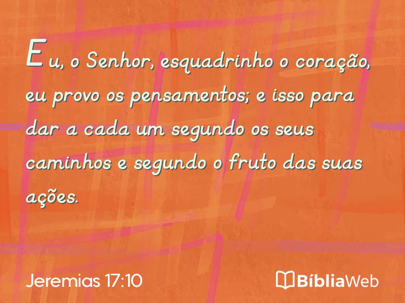 Jeremias 17:10 em imagem para compartilhar