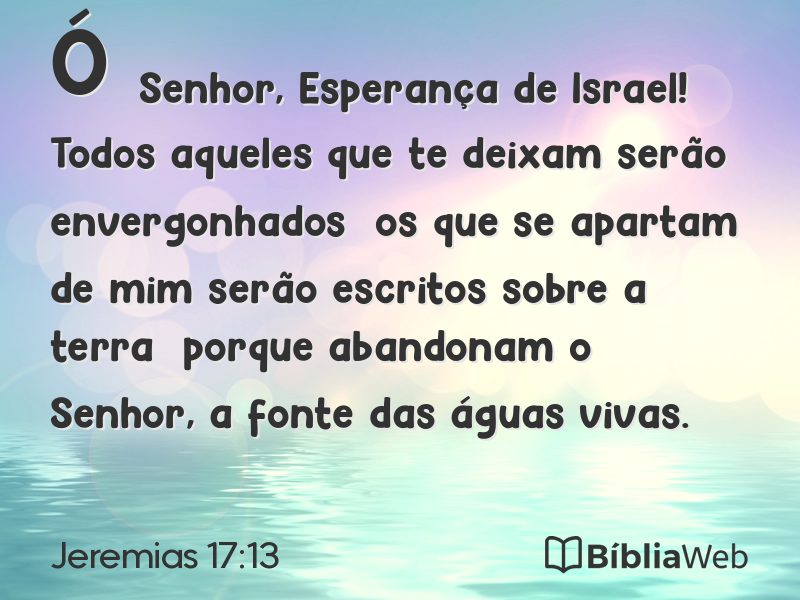 Jeremias 17:13 em imagem para compartilhar