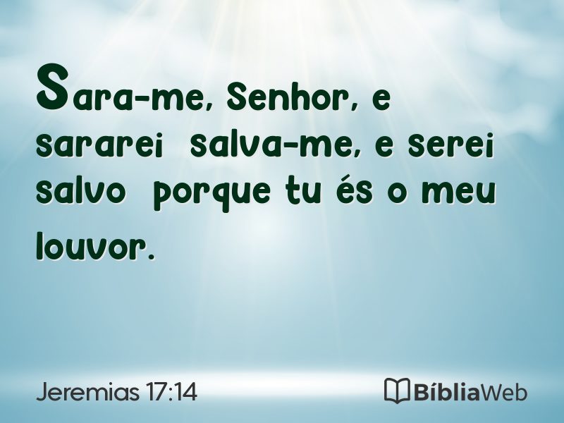 Jeremias 17:14 em imagem para compartilhar