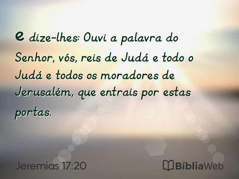 Jeremias 17:20 em imagem para compartilhar